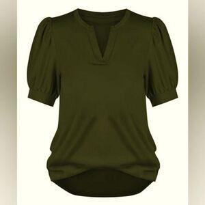 Loveu.Dear Puff-Sleeve Top sz Large